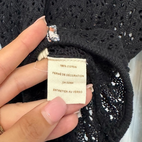 Free People Black Lace Long Sleeve Women’s Top Boho Festival - Picture 9 of 14